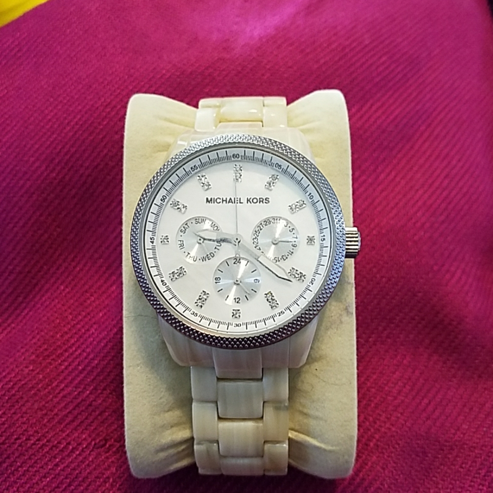 Michael Kors silver base ladies watch